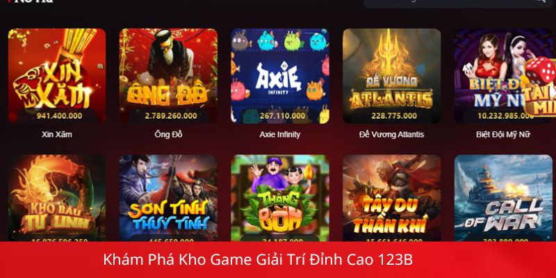 Khám phá kho game giải trí đỉnh cao tại 123B